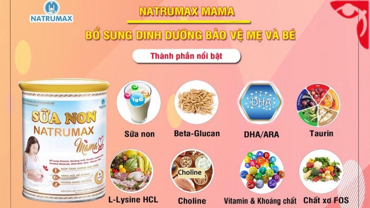 sữa tăng sức đề kháng cho mẹ bầu Sữa non Natrumax Mama làm mẹ bầu khỏe, bé thông minh