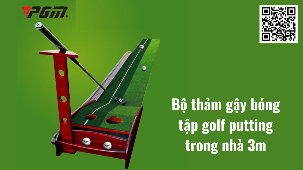Bộ thảm gậy bóng tập golf putting trong nhà 3m là cần thiết