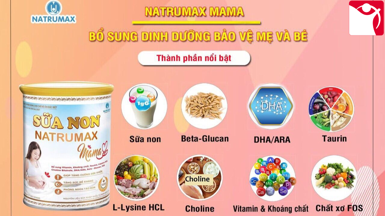 Thành phần nổi bật của Sữa non Natrumax Mama
